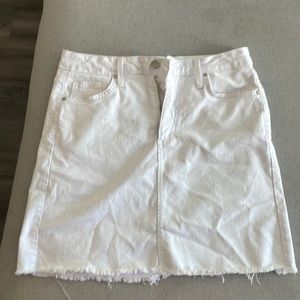 White denim skirt